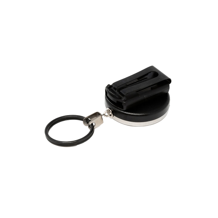 EDC Keychain with Removable Rotating Belt Clip and Large Retractable Key Ring, Stainless Steel Front Spinner