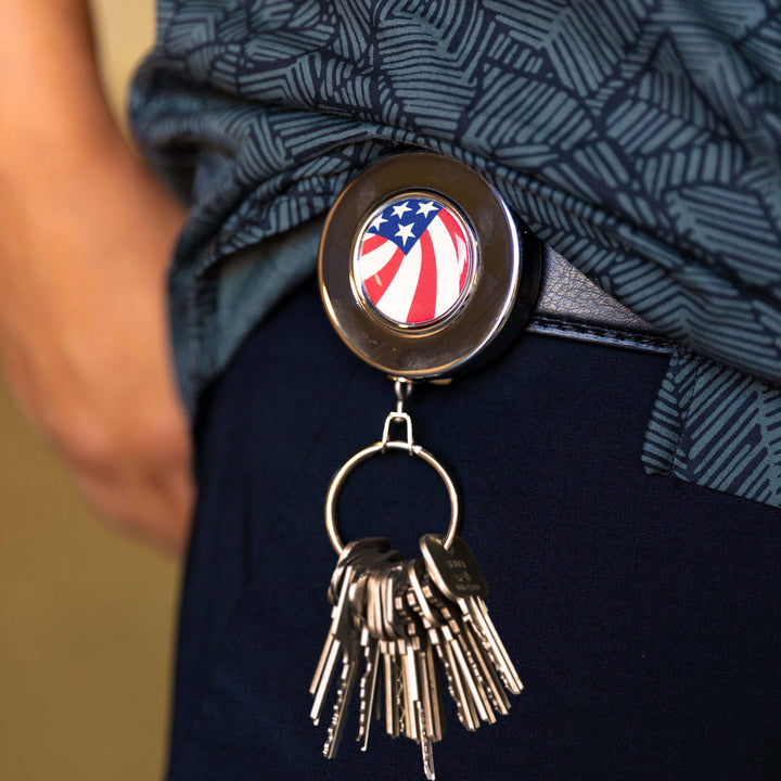 Special Edition Original USA Classic EDC Retractable Keychain with Gift Tin by KEY-BAK